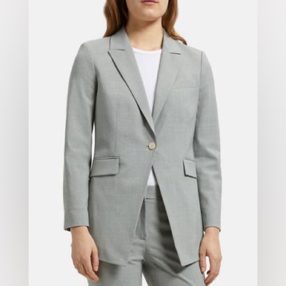 Theory Etiennette Blazer in Good Wool - Picture 2 of 4